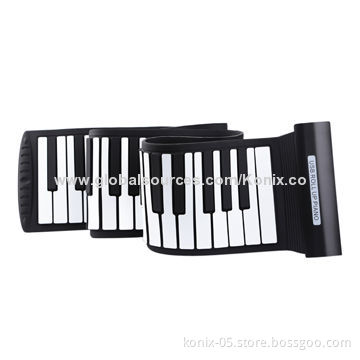 Portable mini 88 keys roll up piano with soft keyboard for kids